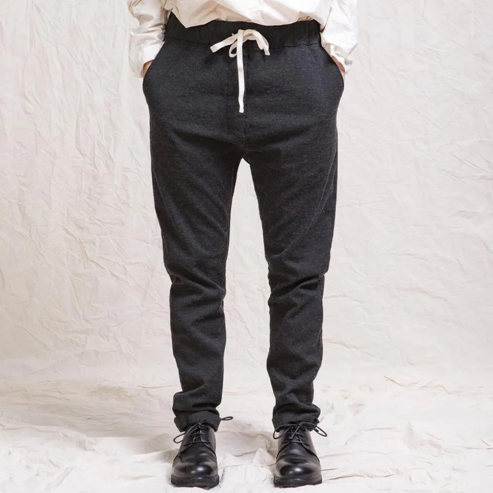 Femme ALBUM DI FAMILIA Pantalons-Album Di Famiglia - Pantalon Slim STW - Gris foncé