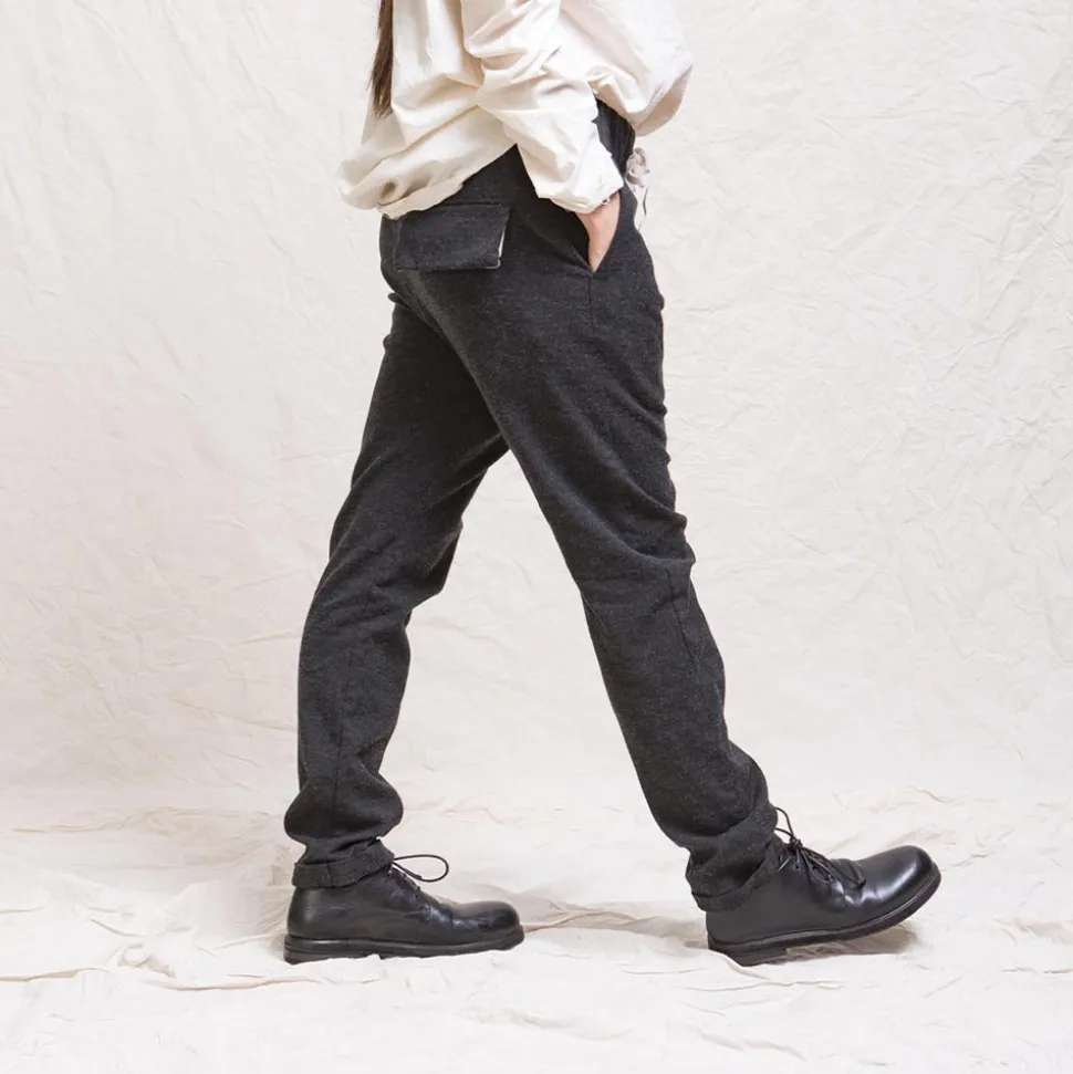 Femme ALBUM DI FAMILIA Pantalons-Album Di Famiglia - Pantalon Slim STW - Gris foncé