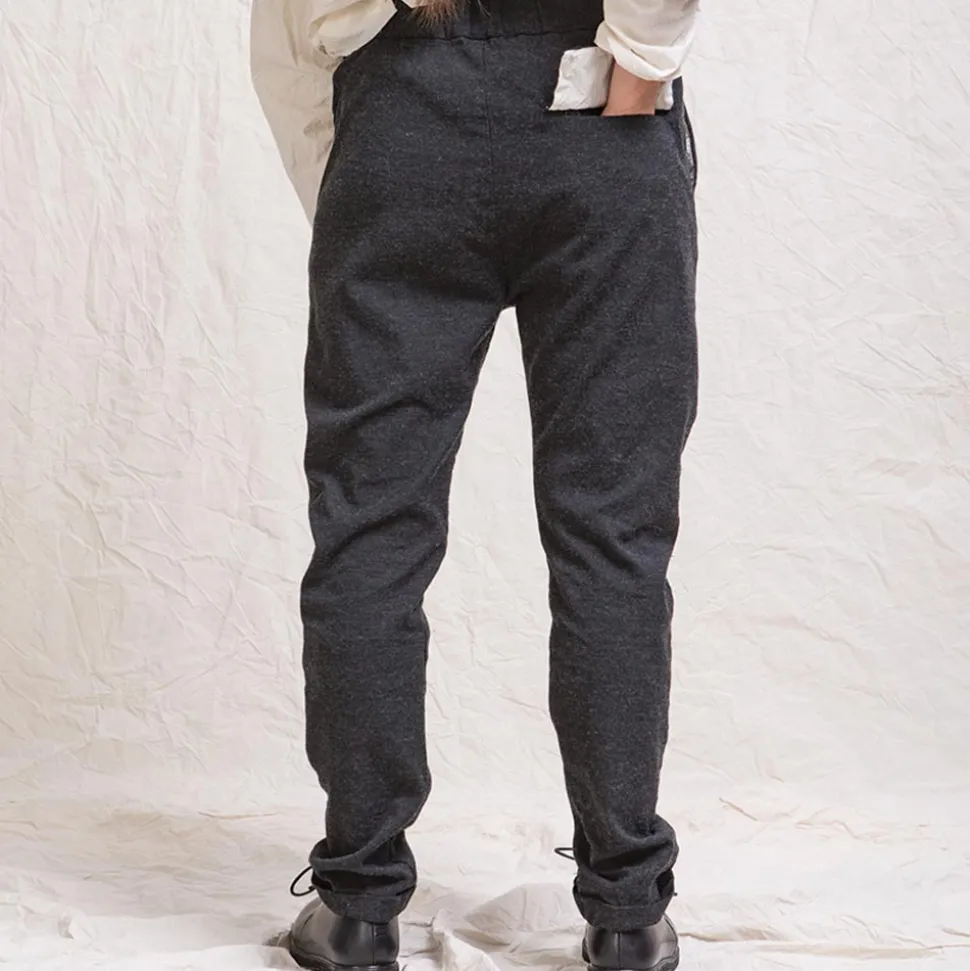 Femme ALBUM DI FAMILIA Pantalons-Album Di Famiglia - Pantalon Slim STW - Gris foncé