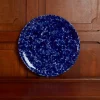 244 FASANO Assiettes Plates-Assiette à pizza en faïence - Bleu