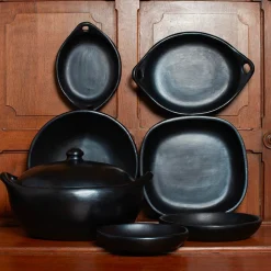 1950 INDIGENA Assiettes Creuses-Assiette Chamba - Noir