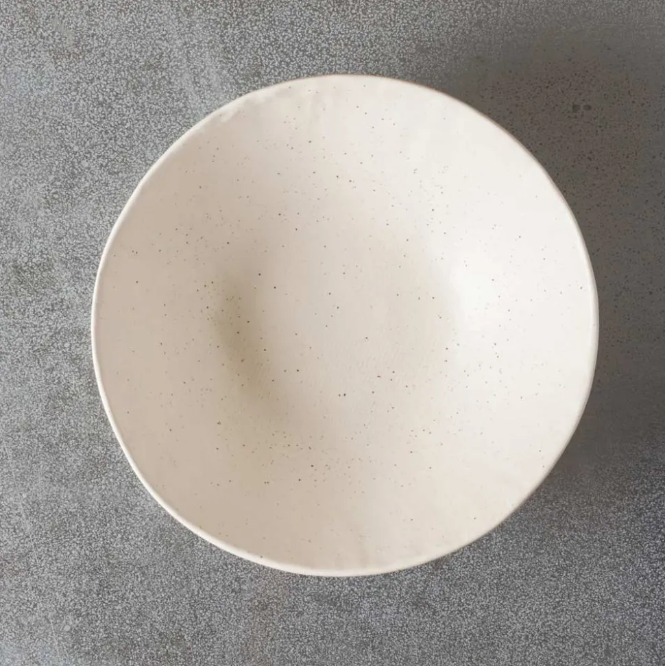 1636 DEARTIS Assiettes Creuses-Assiette creuse en grès - Crème