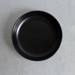 1636 DEARTIS Assiettes Creuses-Assiette creuse en grès - Noir
