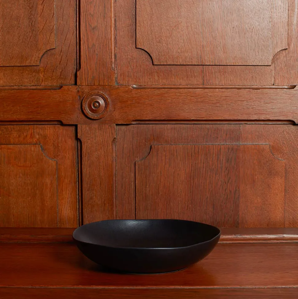 1636 DEARTIS Assiettes Creuses-Assiette creuse en grès - Noir