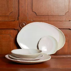925 JARS CERAMISTES Assiettes Plates-Assiette en grès émaillé Wabi - Rose