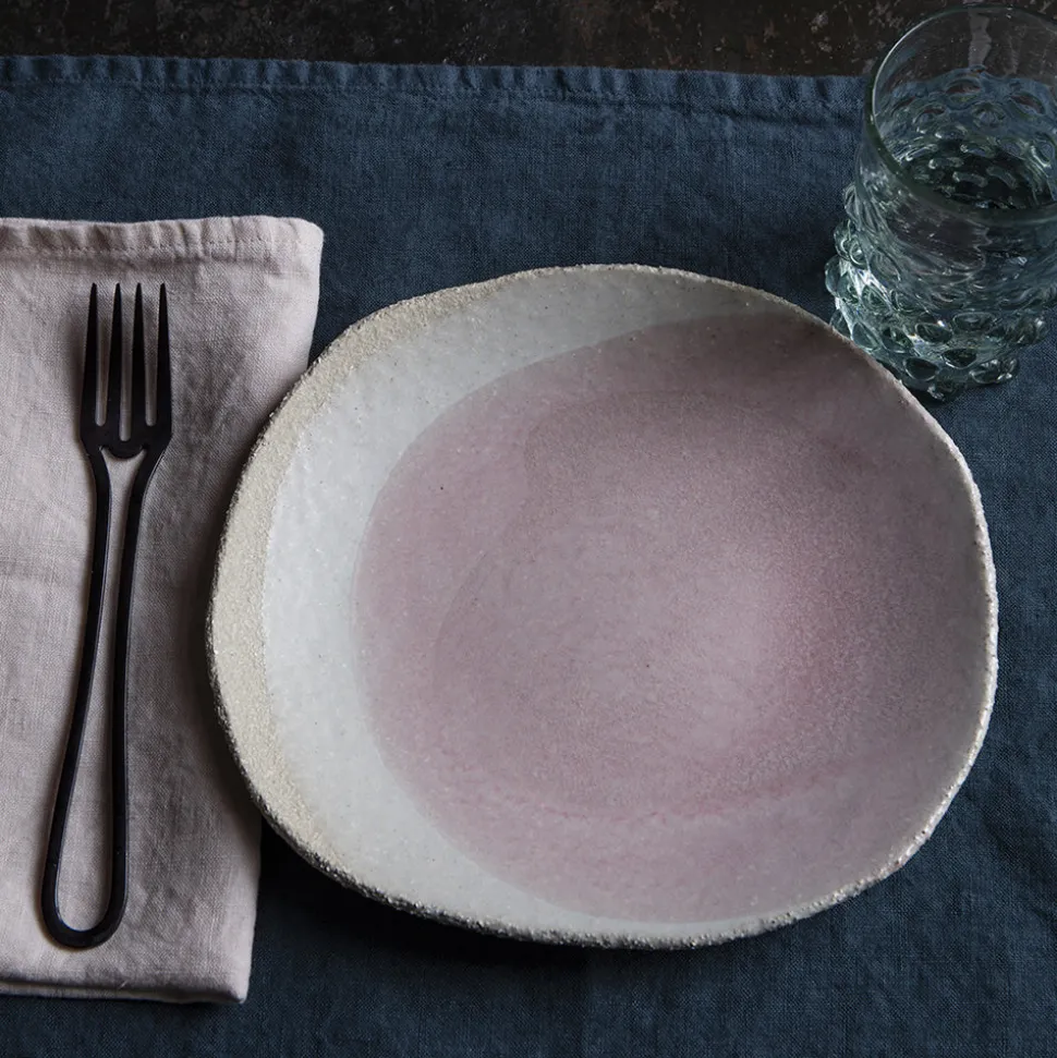 925 JARS CERAMISTES Assiettes Plates-Assiette en grès émaillé Wabi - Rose