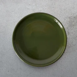 2031 MARUMITSU POTERIE Assiettes Plates-Assiette plate Causette - Vert