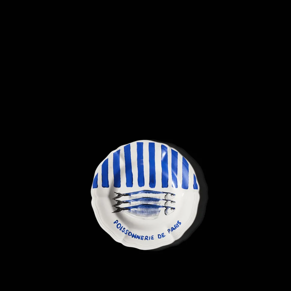 MERCI Assiettes Plates-Assiette plate en faïence Poissonnerie