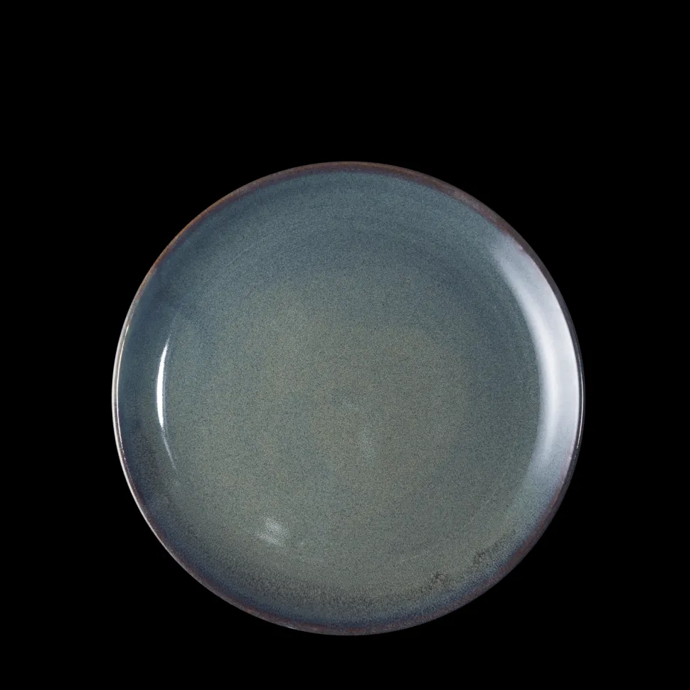 MERCI Assiettes Plates-Assiette plate en grès émaillé Jaspe - Bleu