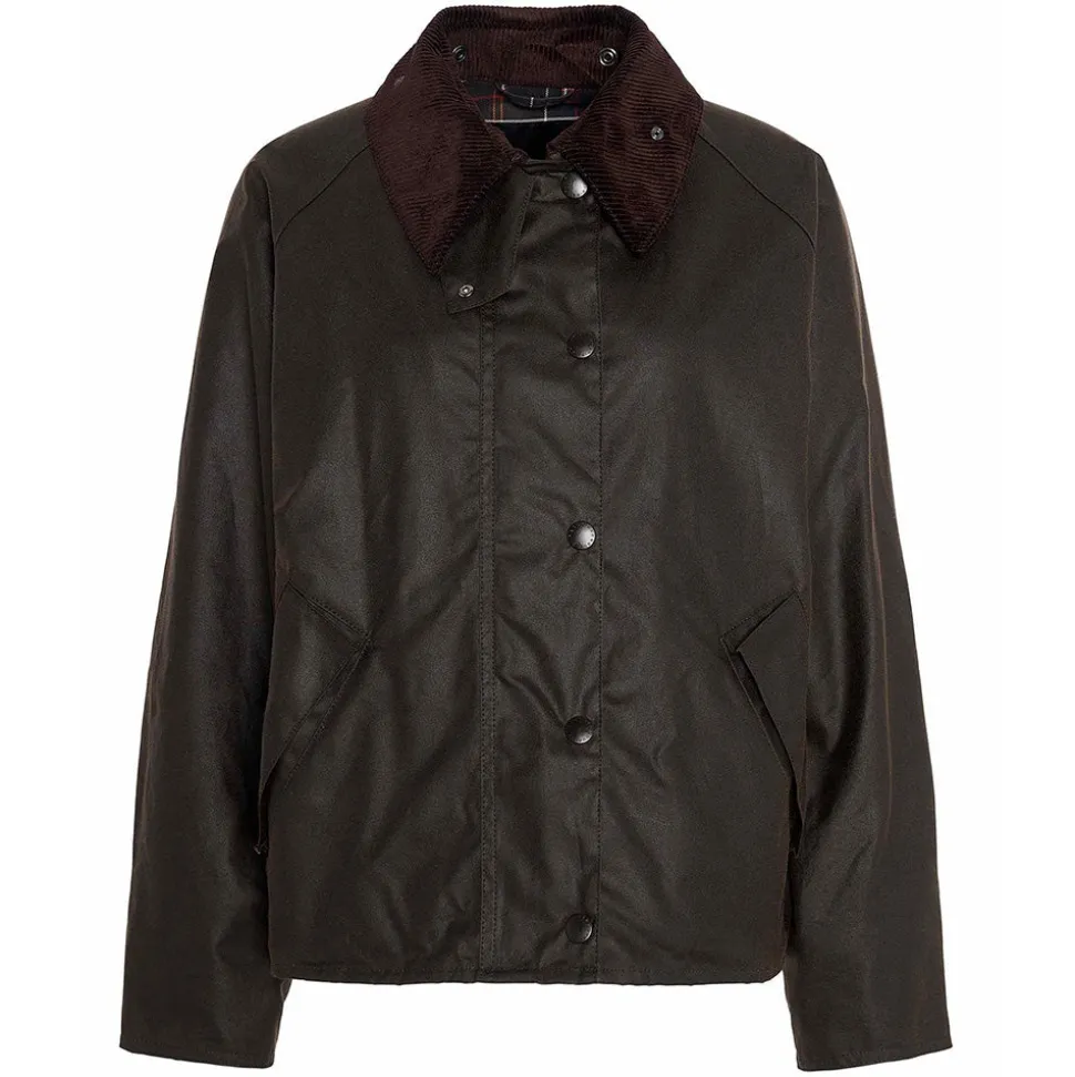 Femme Barbour Vestes-- Veste Transport Wax - Olive