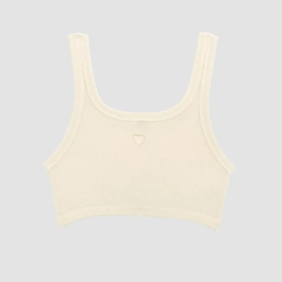 Femme BASERANGE Sous-vêtements-- Bralette Heart - Blanc