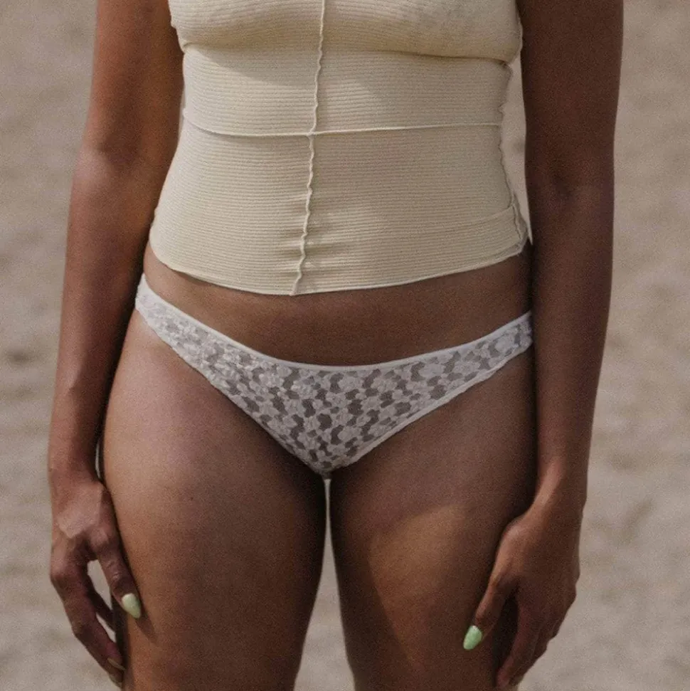 Femme BASERANGE Sous-vêtements-- Culotte Crescent - Blanc