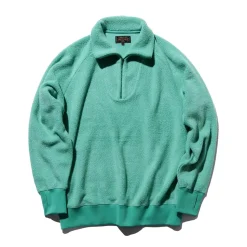 Homme BEAMS Mailles-Plus - Pull Zip - Menthe