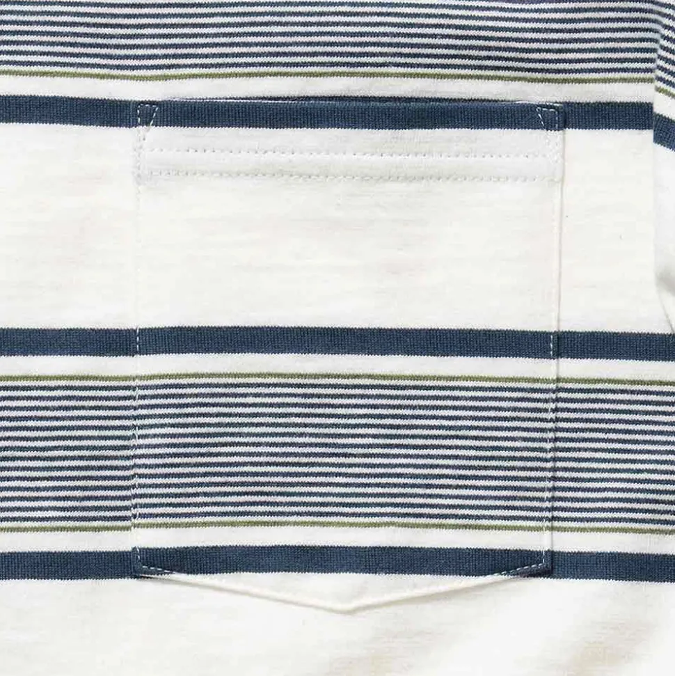 Homme BEAMS T-shirts-Plus - T-shirt Stripe - Blanc
