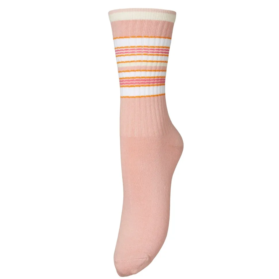 Femme Becksöndergaard Chaussettes|Chaussettes-Becksöndergaard - Chaussettes Hilma Cotta - Pêche