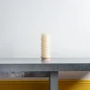 299 STUDIO DE LAUBADERE Bougies & Parfums D'intérieur-Bougie blanc avec socle en bois