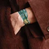 Femme Merci Bracelets Merci|Bracelets-Bracelet à Carreaux Médaille - Vert