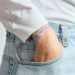 Femme SC01 Bracelets-Bracelet Ruban Merci Paris - Bleu