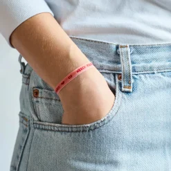 Femme SC01 Bracelets-Bracelet Ruban Merci Paris - Orange