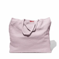 Femme 200 LINTEX Cabas Merci|Cabas-Cabas en lin lavé - Parme Fuji Iro