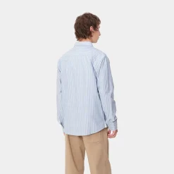Homme Carhartt WIP Chemises-- Chemise Dowlen - Bleu