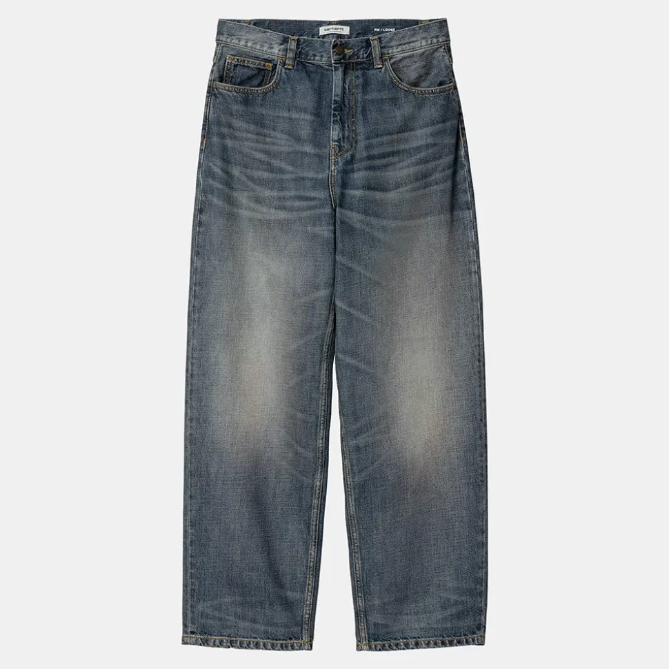 Femme Carhartt WIP Pantalons-- Pantalon W' Brandon - Bleu lavé