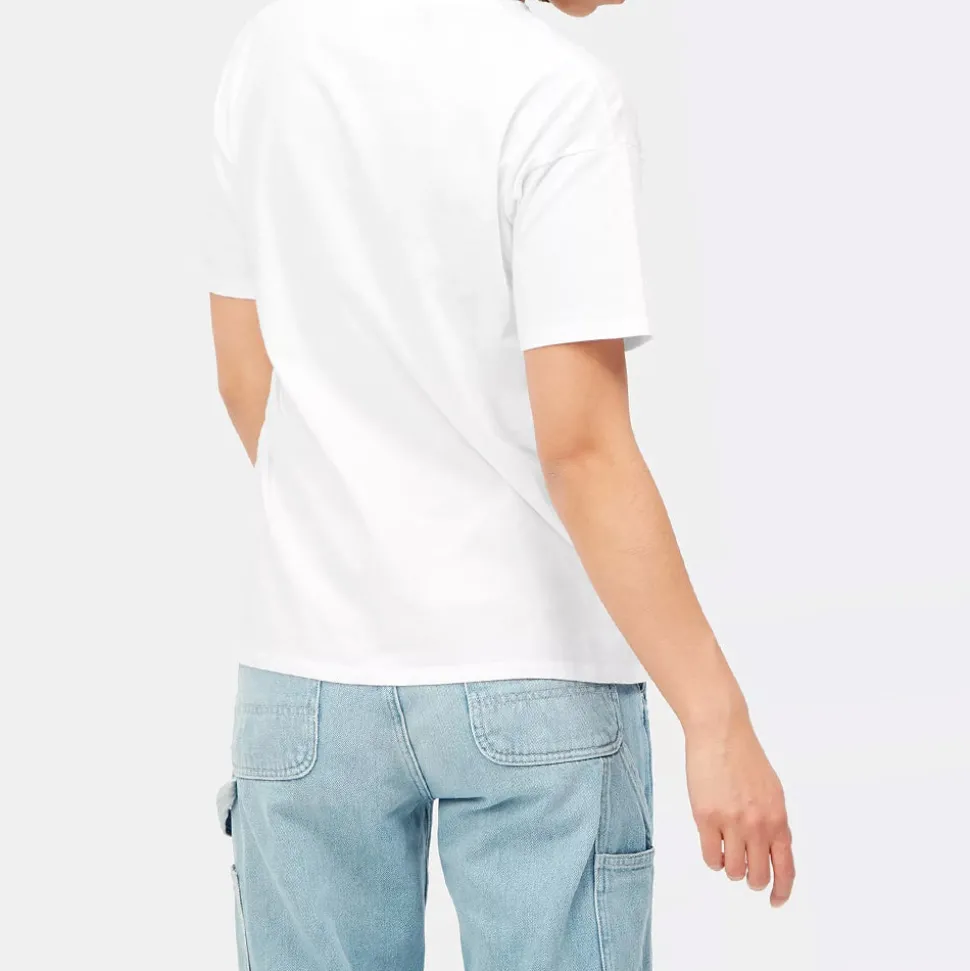 Femme Carhartt WIP T-shirts-- T-Shirt Pocket - Blanc