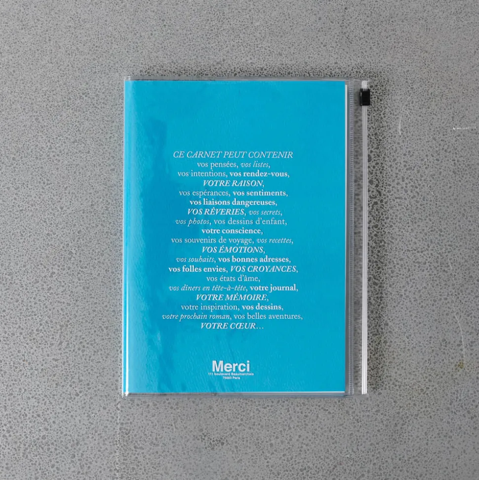 960 MARKS KAMOI Écriture|L'esprit Merci-Carnet Merci - Bleu canard