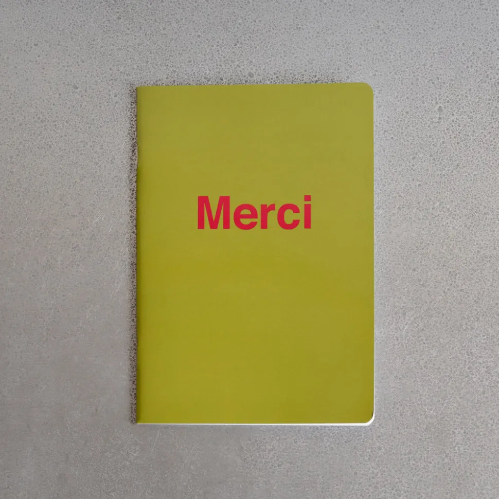 2962 BRANDBOOK Écriture-Carnet Merci - Kaki et Rouge