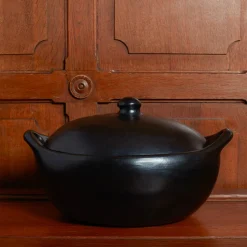 1950 INDIGENA Maison De Campagne|Poêles & Casseroles-Casserole ovale en argile - Noir