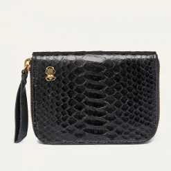Femme Claris Virot Porte Monnaie|Porte Monnaie-- Portefeuille Mini Bob Pyhton- Noir