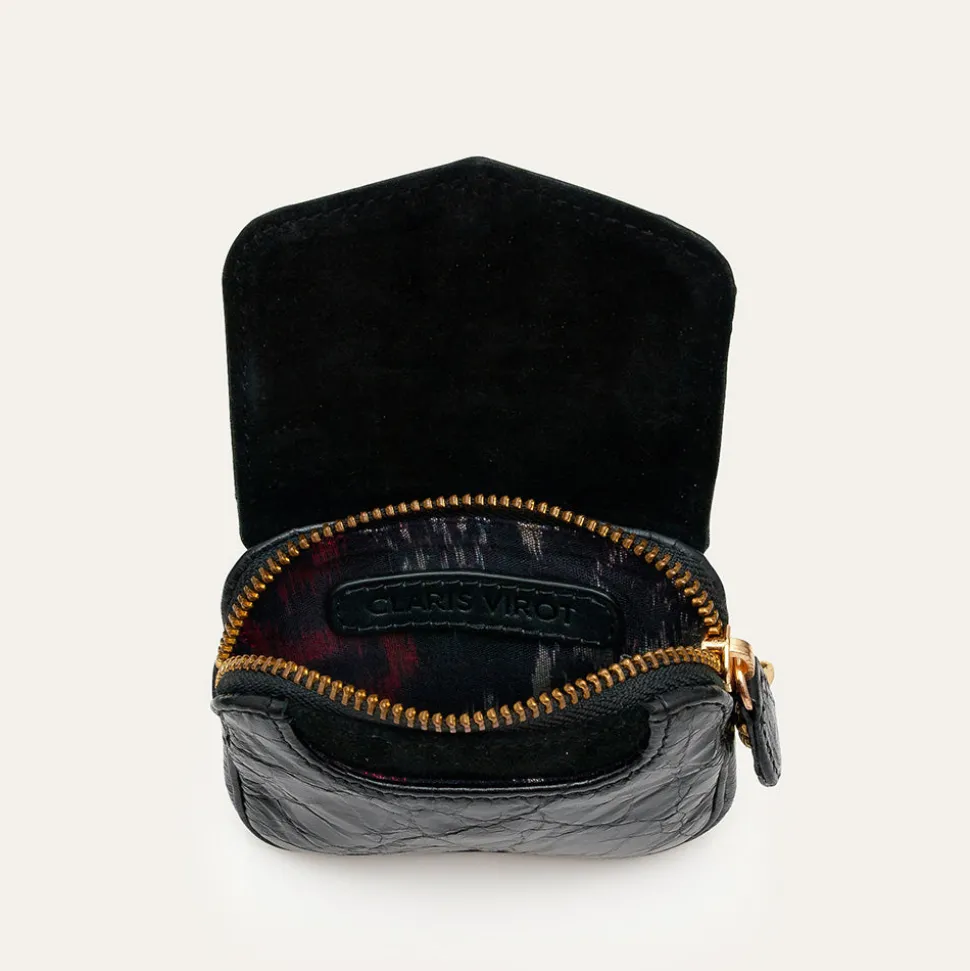 Femme Claris Virot Porte Monnaie|Porte Monnaie-- Porte-Monnaie Karl - Noir Vintage