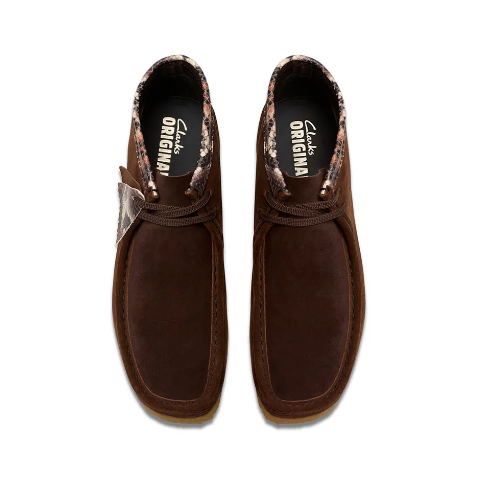 Homme Clarks Derbies-- Wallabee Boot - Marron