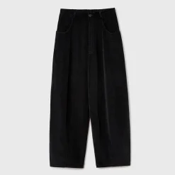 Femme Cordera Pantalons-- Pantalon Velours Baggy - Noir