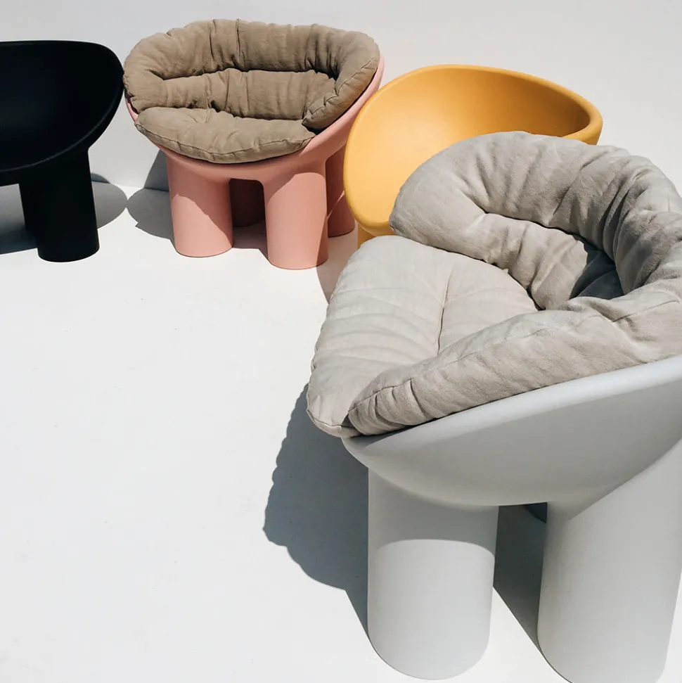 246 DRIADE Coussins|Coussins-Coussin Fauteuil Roly Poly - Sabbia - Driade