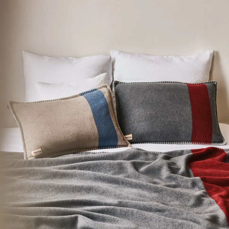 2138 TESSILECHITI Coussins|Accessoirisez Votre Intérieur-Coussin Merci - Beige