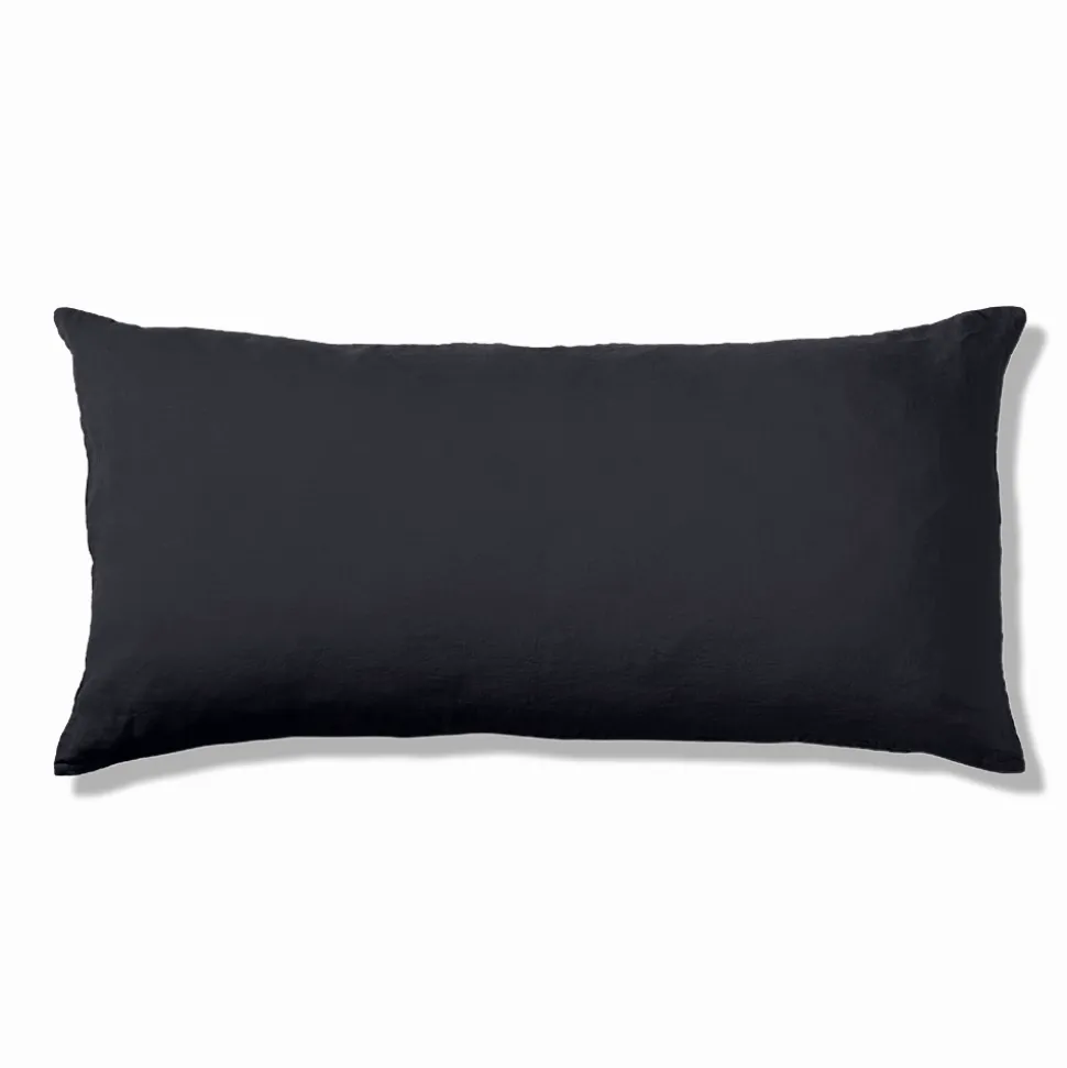 200 LINTEX Coussins|Coussins Rectangles-Coussin rectangle en lin lavé - Bleu Encre