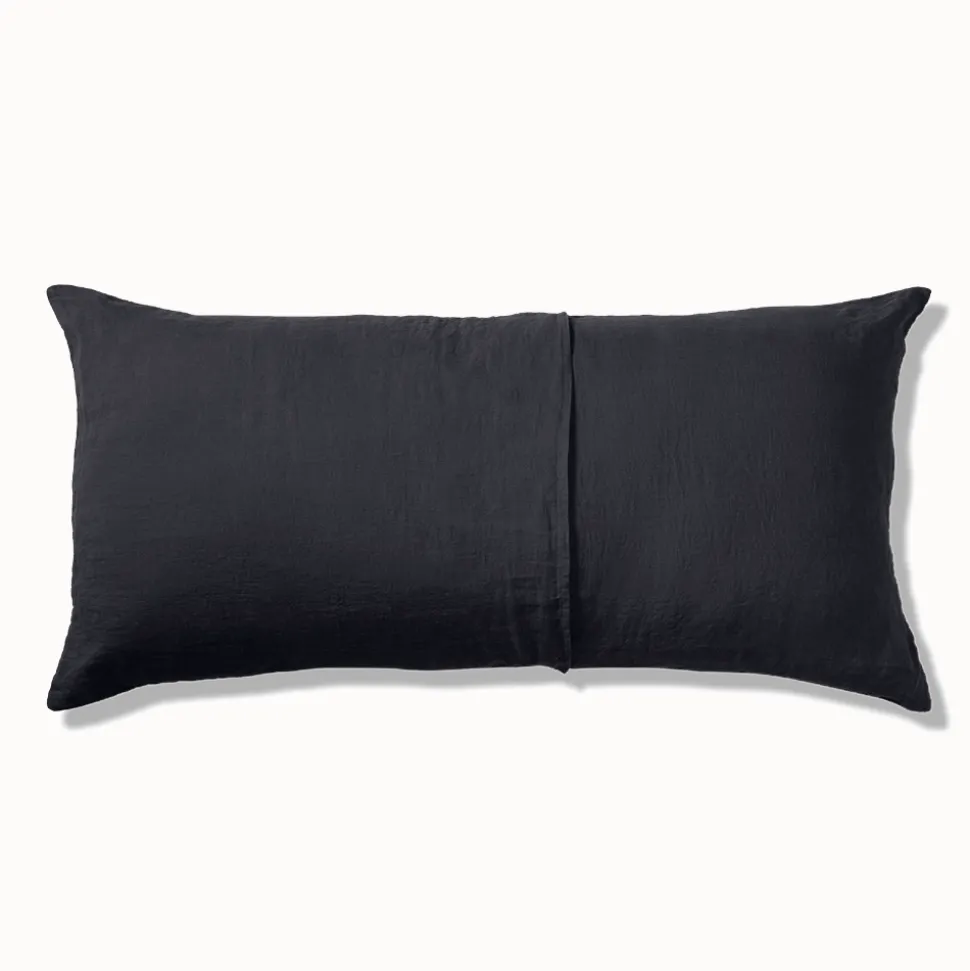 200 LINTEX Coussins|Coussins Rectangles-Coussin rectangle en lin lavé - Bleu Encre