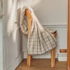 2138 TESSILECHITI Plaids & Couvertures|L'esprit Merci-Couverture Merci - Carreaux Bleu Shibori