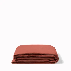 200 LINTEX Draps Plats-Drap plat en lin lavé - Rouge Urushi