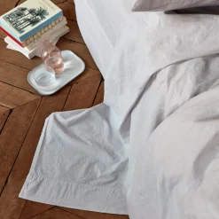 1700 COTEX Draps Plats-Drap plat en percale de coton - Gris Pavot