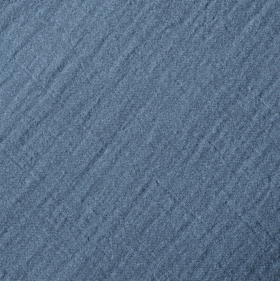 2100 GAZEX Draps Housse-Drap-housse en gaze de coton - Bleu Zinc