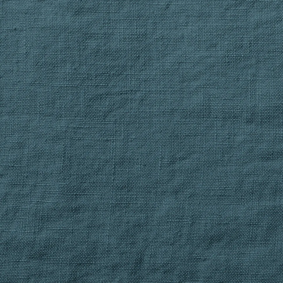 200 LINTEX Draps-housse-Drap-housse en lin lavé - Bleu Pétrole