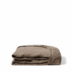 200 LINTEX Maison De Campagne|Draps-housse-Drap-housse en lin lavé - Brun Cha Iro