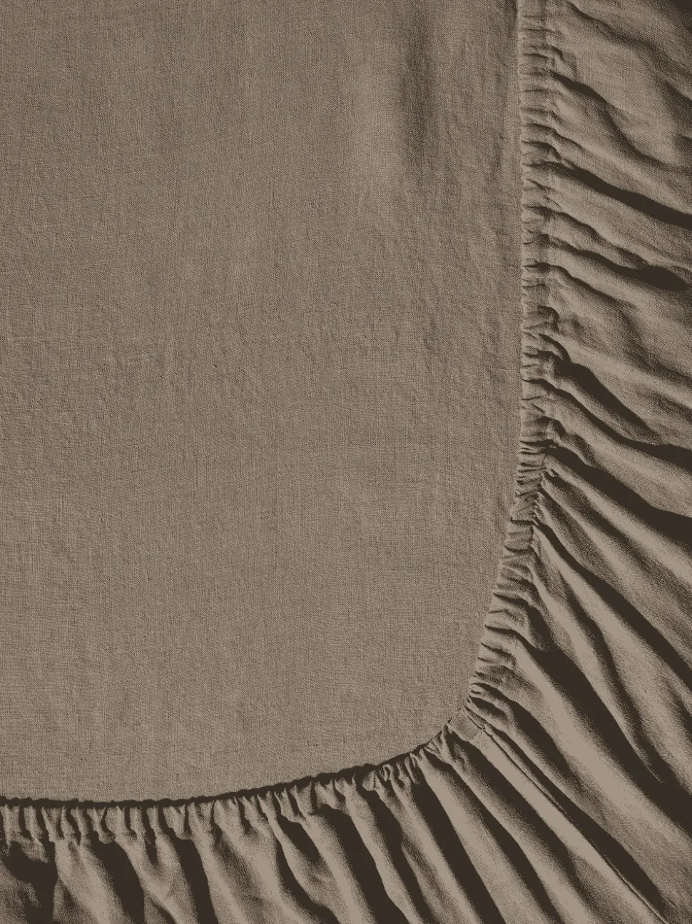 200 LINTEX Maison De Campagne|Draps-housse-Drap-housse en lin lavé - Brun Cha Iro