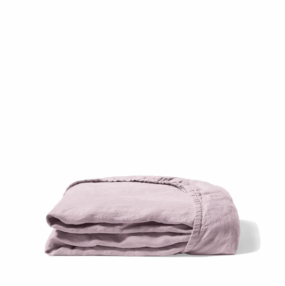 200 LINTEX Draps-housse-Drap-housse en lin lavé - Parme Fuji Iro