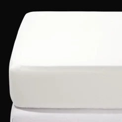 1700 COTEX Draps Housse-Drap-housse en percale de coton - Blanc Craie