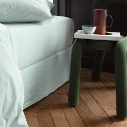 1700 COTEX Draps Housse-Drap-housse en percale de coton - Bleu d'Eau