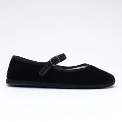 Femme Drogheria Crivellini Ballerines-- Ballerines Jane Velvelt à attache - Noir