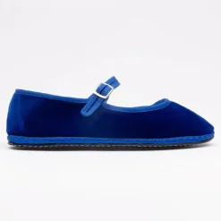 Femme Drogheria Crivellini Ballerines-- Ballerines Jane Velvelt à attache - Bleu